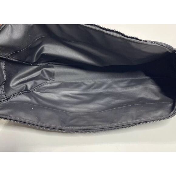 Harley Davidson Black Leather/Canvas Motorcycle Zipper Travel Duffle Biker Bag - Picture 5 of 13